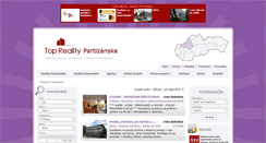 Desktop Screenshot of priestory.reality-partizanske.eu