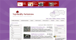 Desktop Screenshot of objekty.reality-partizanske.eu