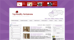 Desktop Screenshot of byty.reality-partizanske.eu