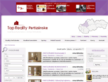 Tablet Screenshot of byty.reality-partizanske.eu