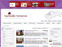 Tablet Screenshot of domy.reality-partizanske.eu